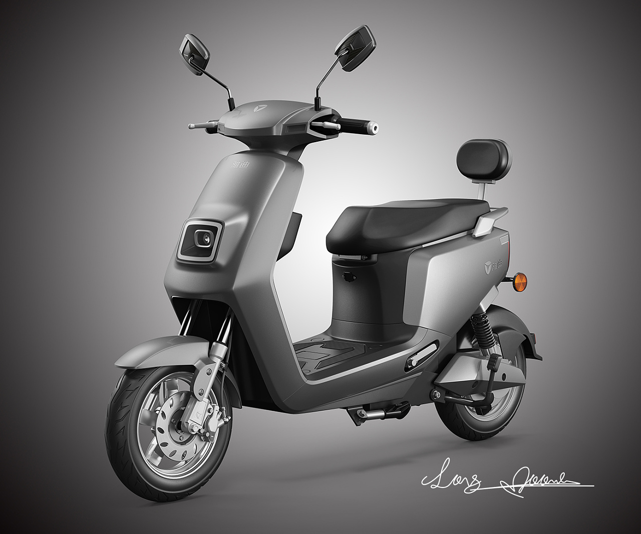 雅迪電動(dòng)車渲染